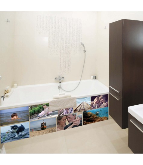 Habillage Tablier de baignoire sur mesure Pvc personnalisable montage photos