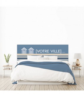 Tête de lit "VOTRE VILLE" sur mesure