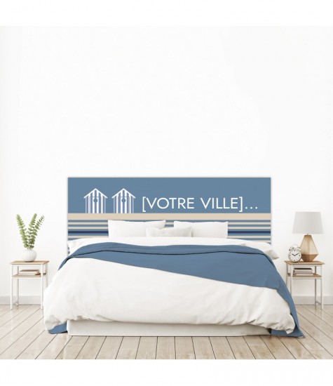 Tête de lit "VOTRE VILLE" sur mesure