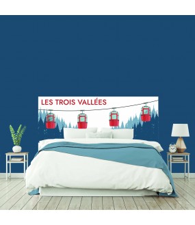 Tête de lit "LES 3 VALLEES" sur mesure