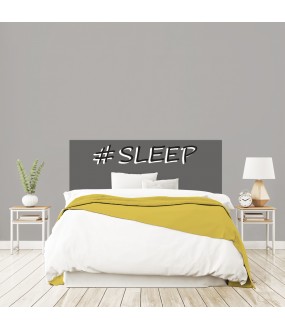 Tête de lit "SLEEP" Grise sur mesure