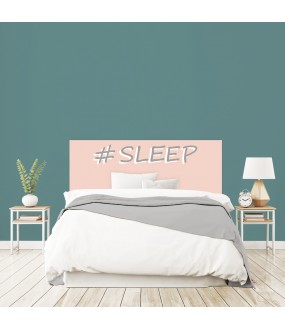 Tête de lit "SLEEP" Fille Rose sur mesure