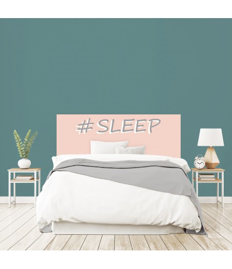 Tête de lit "SLEEP" Fille rose sur mesure