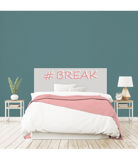 Tête de lit "BREAK" Fille grise sur mesure